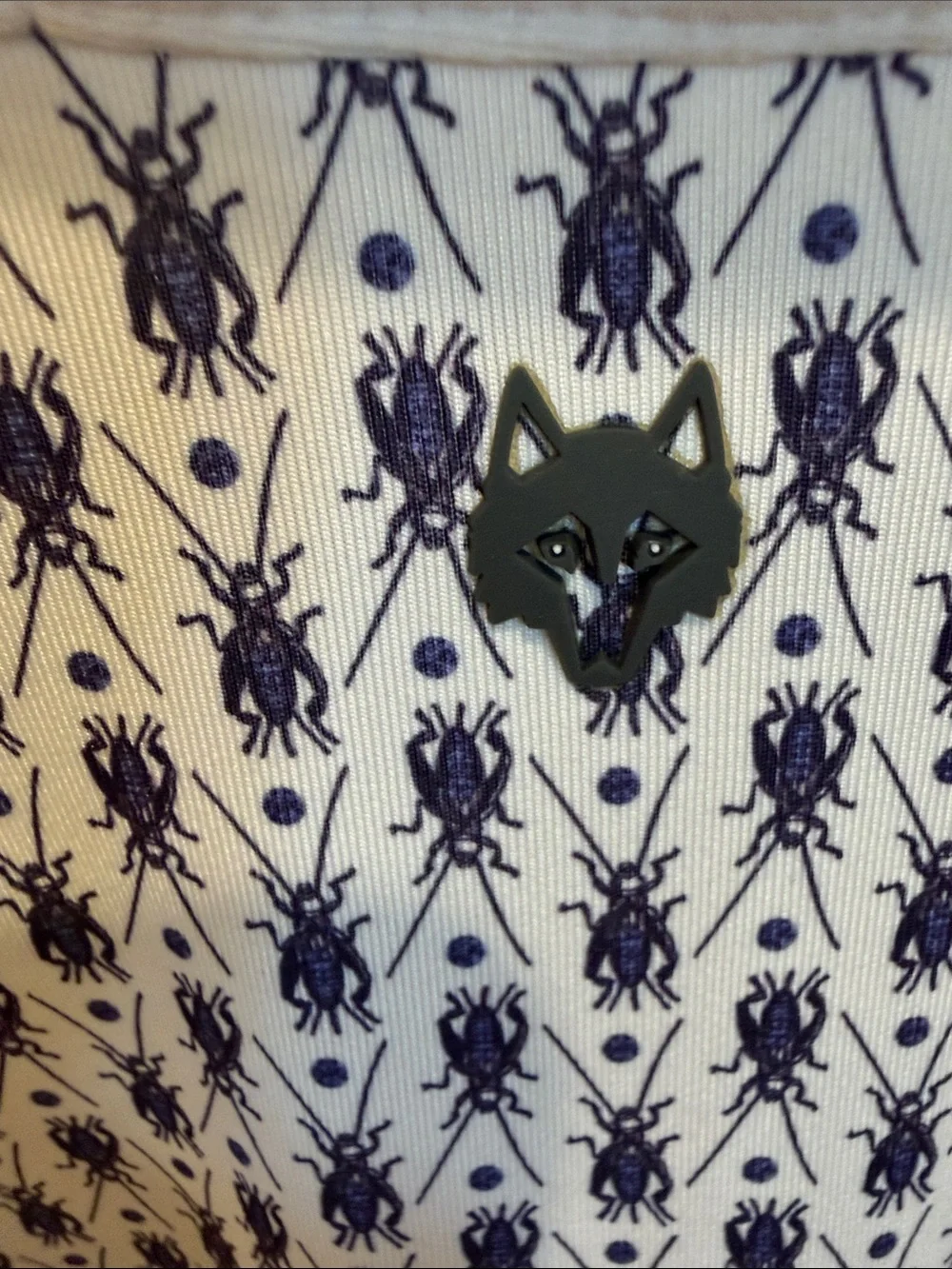 Greyson Blue & White Micro-Pattern Polo